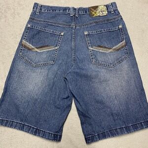 Southpole Jean Shorts Mens 34 Blue Denim Jorts Baggy Y2K Skate Grunge Hip Hop